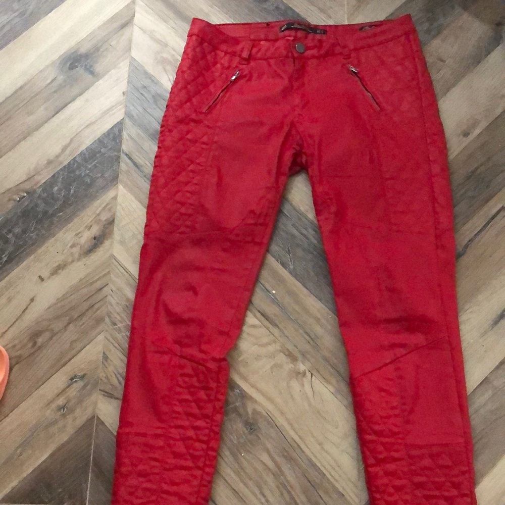 Red biker jeans size 8